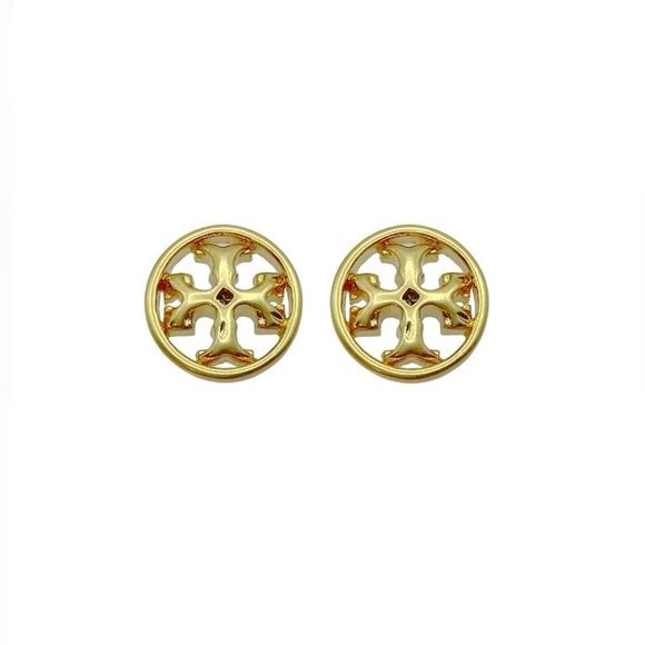 Tory Burch Roxanne gold stud Earrings. NWOT - Picture 1 of 4